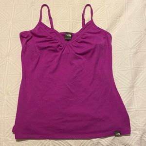 The North Face, size M, gorgeous colour, soft jersey fabric, built in shelf bra.